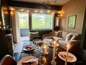 Aurora Lapland Ski in, forest view, 2 bdr, sauna, terrace, fireplace, wifi, Pyhä-Luosto National Park
